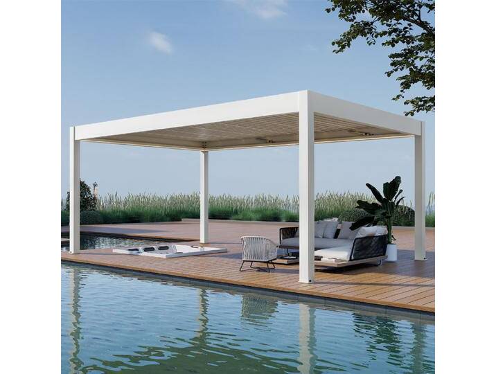 AWT Pergola P8-4B extreme weiß 4x6m elektrisch von EAGO