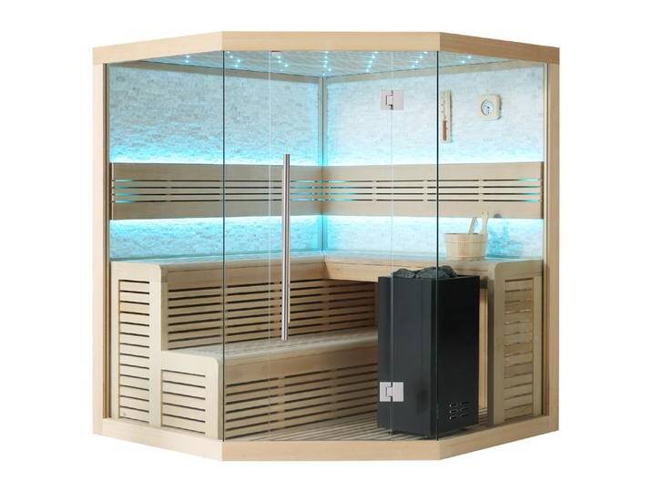 AWT Sauna B1101C Hemlock 180x180 9kW Virta Bi-O von EAGO