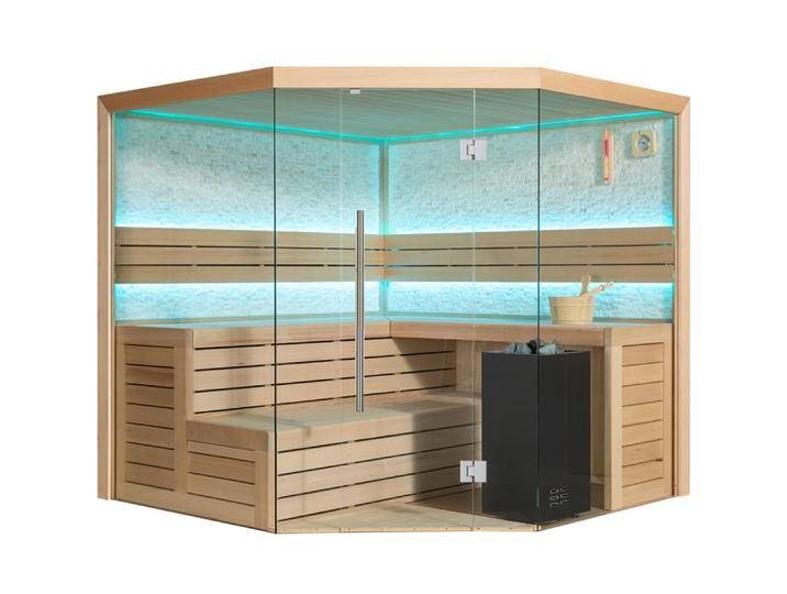 AWT Sauna B1601A Hemlock 220x220 9kW EOS Bi-O Cubo AWT Sauna B1601A Hemlock 220x220 9kW EOS Bi-O Cubo von EAGO