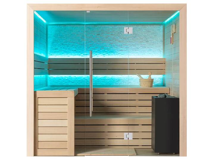 AWT Sauna B1602B Hemlock 200x170 9kW EOS Bi-O Cubo von EAGO
