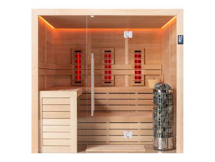 AWT Sauna E1612A-IR Hemlock 220x200 9kW Cilindro von EAGO