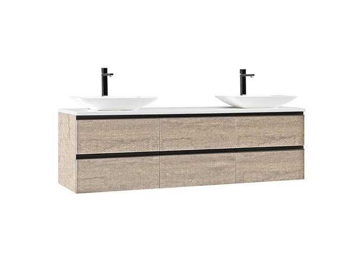 StoneArt Badmöbel Monte Carlo MC-1800pro-1 eiche hell 180x52 von EAGO