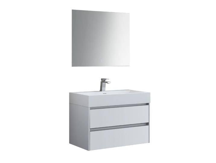 StoneArt Badmöbel-Set Mailand ML-0800 weiß matt 80x48 von EAGO