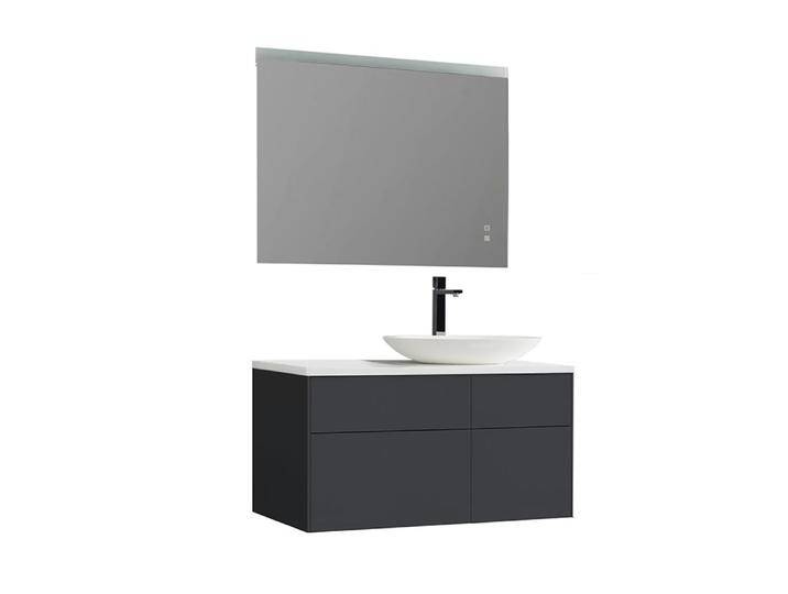 StoneArt Badmöbel-Set Venice VE-1010pro-3 dunkelgrau 100x52 rechts von EAGO