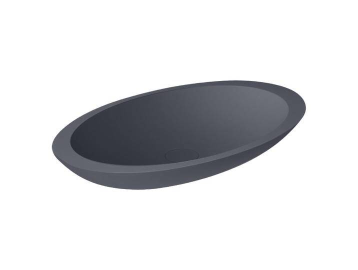 StoneArt Waschbecken LC117 (Mineralguss) beton-grau 59x34cm matt von EAGO