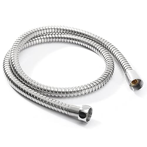 EALLEN Duschschlauch,Brauseschlauch G1/2 Zoll Flexibler Brauseschlauch 1 m/ 1,5 m/ 2 m Sanitärschläuche Edelstahl-Chrom-Badezimmer-Wasserkopf-Duschkopfrohr(1m) von EALLEN