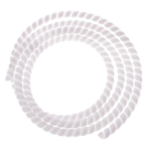 EALLEN Kabelschlauch,Kabelschutz Leitungsorganisator Rohrschutz Spiralwickel Wicklung Kabeldraht Schutzabdeckung Flammhemmendes Rohr (Color : White, Size : 20mm) von EALLEN