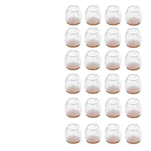 EALLEN Stuhlbeinkappen 16 Stück Silikon-Stuhlbeinkappen aus Filz, rutschfest, Bodenschutz, for Möbel, Schreibtisch, Gummifüße, Matte, Bodenkappe, Holzbodenschutz(A,17-21mm) von EALLEN