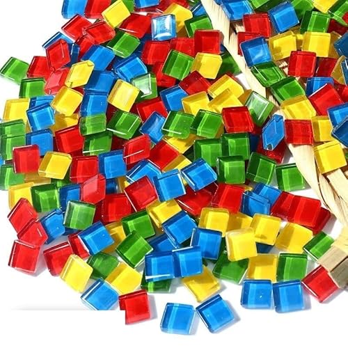 Mosaik Steine,Glas Mosaiksteine Handgefertigtes 900-g-Kristallglasmosaik for Kinder for Selbermachen, kreatives Kunstbereichsmaterial, Medizin, DIY-Herstellung kleiner Partikel (Color : L) von EALLEN