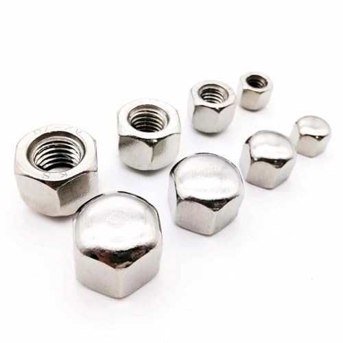 Sicherungsmuttern 1/10 stücke DIN917 304 Edelstahl Hex Hexagon Decor Kurze Niedrige Abdeckkappe Hutmutter for M3 M4 M5 M6 M8 M10 M12 M14 M16 schraube bolzen(5pcs M8) von EALLEN