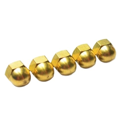 Sicherungsmuttern 1-10 stücke M3 M4 M5 M6 M8 M10 M12 kupfer Messing Hutmutter Sechskantkappe Kuppelmutter(M12 2pcs) von EALLEN