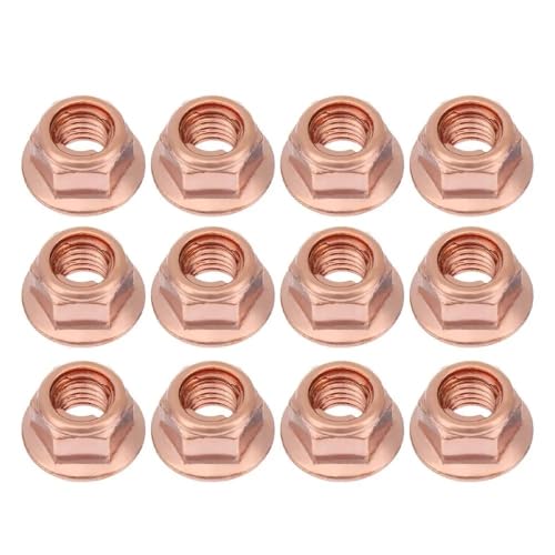 Sicherungsmuttern 12Pcs M8 Kupfer Auspuffkrümmer Mutter 8mm Muttern Sicherungsmuttern 12Pcs M8 Kupfer Auspuffkrümmer Mutter 8mm Muttern von EALLEN