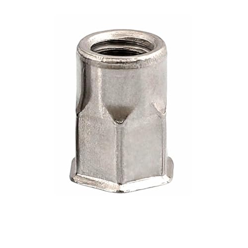 Sicherungsmuttern 3/5/10/20 stücke M3 M4 M5 M6 M8 M10 M12 304 A2-70 Edelstahl Hex Hexagon Flache Kopf Niet Mutter Einsatz Nutsert(B,3pcs M12) von EALLEN