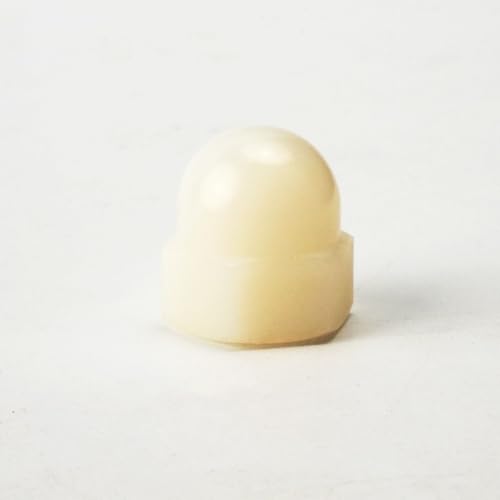 Sicherungsmuttern 5–100 Stück Nylon-Sechskantmuttern M3 M4 M5 M6 M8 M10 M12 M14 M16 M18, schwarz/weiß, Kunststoff-Sechskantmuttern, Nylon-Eichel-Sechskantmutter(White,M3 (100pcs)) von EALLEN