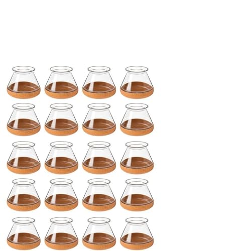Stuhlbeinkappen 24 stücke Stuhl Bein Kappen Boden Protector Pads for Silikon Möbel Bein Stumm Transparent Bein Protektoren Kappe Boden(M) von EALLEN