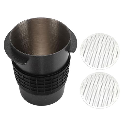 EALRIDV Messbecher, aus edelstahl mit Puck Screen, stilvoller cocktail messbecher, für Siebträger Kaffeezubereitung und präzises Dosieren in der Küche (58 mm) von EALRIDV