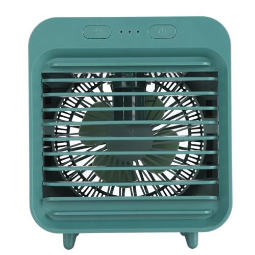 EALRIDV Mobile Klimaanlage Mini Persönlicher Luftkühler USB 5000 mAh 200 ml Wasser"tank Tragbarer Tischventilator Kühlgerät Schwarz Weiß für Büro Zuhause Camping (Grün) von EALRIDV