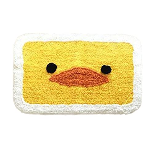 EALRIDV Rutschfester Badezimmerteppich Wasseraufnahme Weich Imitation Cashmere 40 x 60 cm Cartoon Motiv Pink Eyes Badematte für Badezimmer Tür Matte Wohnen (40 * 60 cm) von EALRIDV