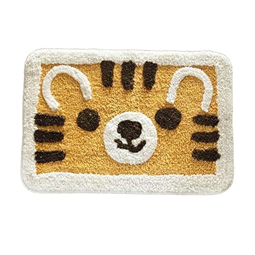 EALRIDV Rutschfester Badezimmerteppich Wasseraufnahme Weich Imitation Cashmere 40 x 60 cm Cartoon Motiv Pink Eyes Badematte für Badezimmer Tür Matte Wohnen (40 * 60 cm) von EALRIDV