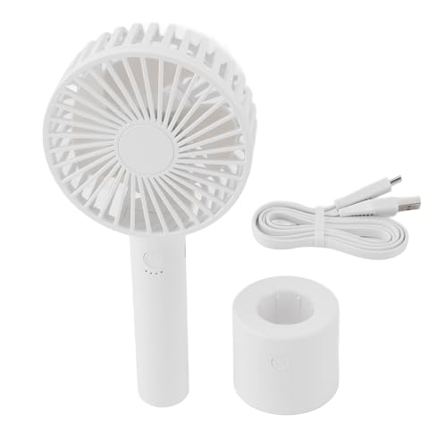 EALRIDV Tragbarer USB-Ventilator, 90° automatische Drehung, wiederaufladbarer Schreibtischventilator, leiser Mini-Ventilator, wiederaufladbarer tragbarer Handventilator fürs Büro von EALRIDV