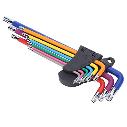 EALRIDV schlüssel set, Super lange Multicolor Hex Schlüsselsatz, 9 PCS imbusschlüssel set, für Fahrrad Reparatur Heimwerkung, for Fahrrad Werkzeug Einsatz von EALRIDV