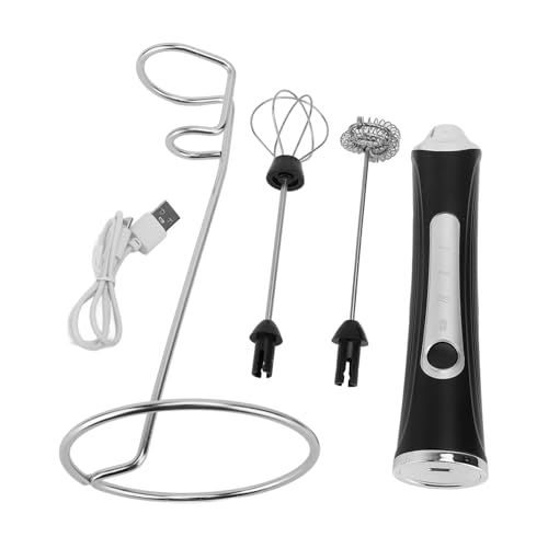 Milchaufschäumer Elektrisch, Handheld Milchschäumer mit 3 Geschwindigkeiten, USB Wiederaufladbar, für Kaffee, Matcha und Heiße Schokolade Mit 2 Aufsätzen, Ergonomisches Design un von EALRIDV