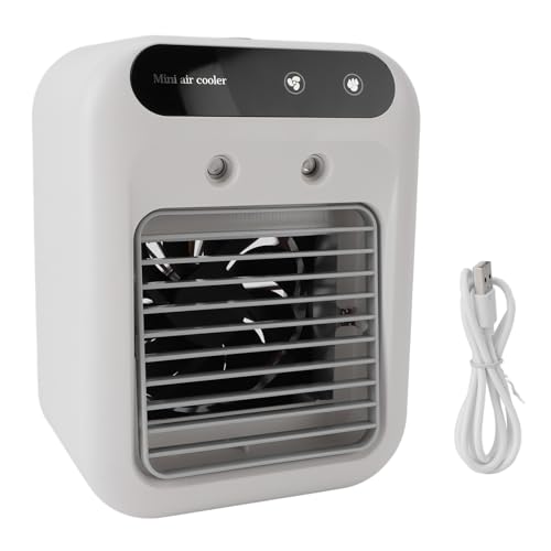 Mobile Klimaanlage, Mini Persönlicher Luftkühler USB Sprühkühlung 3‑in‑1 Tragbar Klein Weiß 214×164×114 mm für Büro Schlafzimmer Camping Mobile Klimaanlage, Mini Persönlicher Luftkühler USB Sprühkühlung 3‑in‑1 Tragbar Klein Weiß 214×164×114 mm für Büro Schlafzimmer Camping von EALRIDV