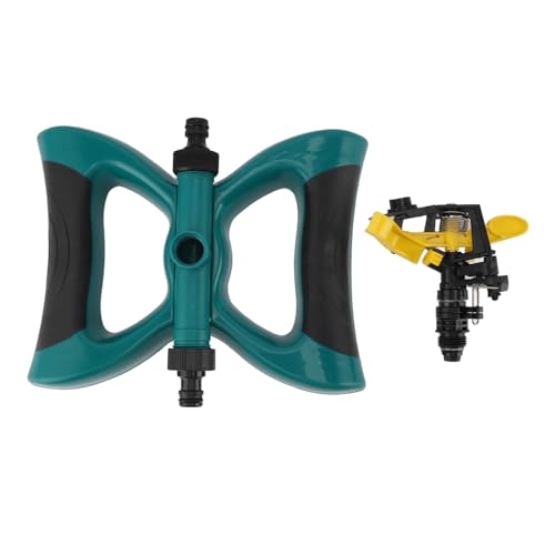 Rasensprenger Große Flächen, Sprinkleranlage Garten G1/2 Anschluss mit Standfuß, Rotierender Wassersprinkler für Rasenbewässerung, Garten Bewässerungssystem Regner von EALRIDV