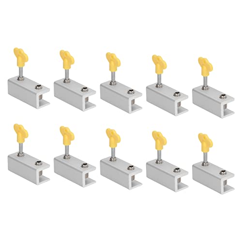 Schiebefenster Schlösser, Fenster Sicherung Verstellbar Aus Aluminiumlegierung 15er Pack, Fenstersicherung Einbruchschutz Für Wohnzimmer Schlafzimmer Büro (Silber) von EALRIDV
