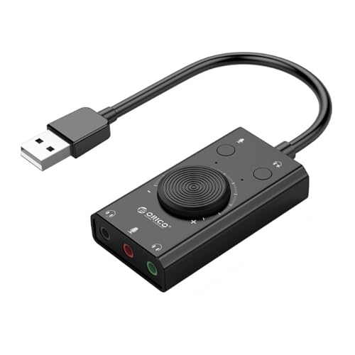 USB Soundkarte, Externe Audio-Konverter mit Lautstärkeregler Treiberfrei Plug and Play für PC Laptop Hohe Audioqualität für Livestreaming Kurzvideos USB Soundkarte, Externe Audio-Konverter mit Lautstärkeregler Treiberfrei Plug and Play für PC Laptop Hohe Audioqualität für Livestreaming Kurzvideos von EALRIDV