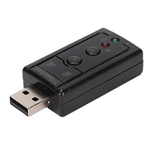 USB Soundkarte, Virtuelle Soundkarte Interner Verstärker mit Lautstärkereglern 7.1 Kanal Soundkarte mit 3,5mm und Mikrofonanschlüssen USB 2.0 von EALRIDV