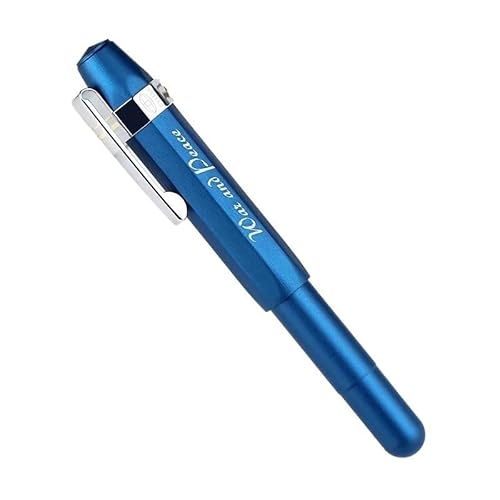 EAMOM Kurzer Reise-Stift aus Aluminiumlegierung, extra fein, EF F, kleine Schönheitsarbeitsspitze (Blau, Mei Gong Spitze 0,5 mm) von EAMOM