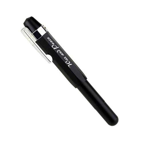 EAMOM Kurzer Reise-Stift aus Aluminiumlegierung, leicht, extra fein, EF F, kleine Schönheits-Arbeitsspitze (Carbon-Schwarz, EF) von EAMOM