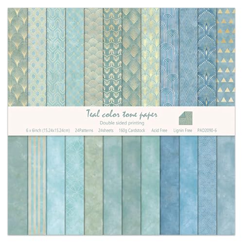 15,2 x 15,2 cm blaues geometrisches Scrapbook-Papierblock, 24 Blatt, doppelseitiges Papier für Junk-Tagebuch, Zubehör, DIY-Karten, Dekoration, Geschenke, Basteln, Verpackung, dekorative Collage 15,2 x 15,2 cm blaues geometrisches Scrapbook-Papierblock, 24 Blatt, doppelseitiges Papier für Junk-Tagebuch, Zubehör, DIY-Karten, Dekoration, Geschenke, Basteln, Verpackung, dekorative Collage von EAMOTOL