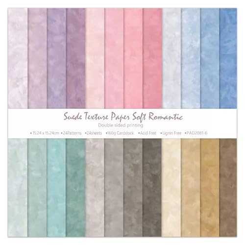 Scrapbooking-Papierblock, 15,2 cm, Macaron-Farbe, 24 Blatt, doppelseitig, ästhetisches Design für Kartenherstellung, Fotos, Alben, Tagebücher, Dekoration, Collage, Origami, DIY, Basteln von EAMOTOL