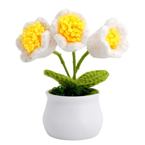 EANAGO Gehäkelte Glockenblume im Topf – Handgefertigte Häkel-Deko-Blume in leuchtendem Gelb, pflegeleicht und ganzjährig einsetzbar für fröhliche Räume - Geschenkidee für Home-Office EANAGO Gehäkelte Glockenblume im Topf – Handgefertigte Häkel-Deko-Blume in leuchtendem Gelb, pflegeleicht und ganzjährig einsetzbar für fröhliche Räume - Geschenkidee für Home-Office von EANAGO