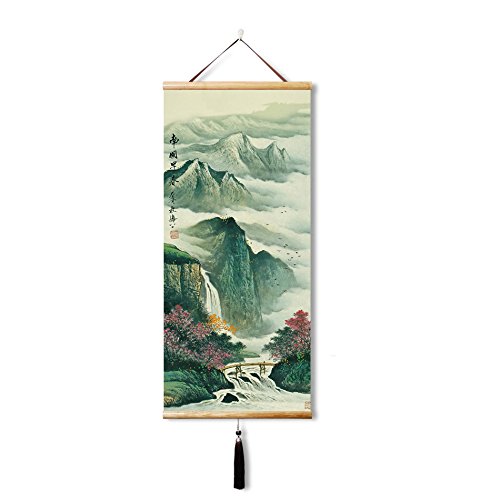 EAPEY Chinesische Painting Fengshui Mauer Gemälde Schriftrolle Wand für Wohnzimmer Wanddekorationen Bereit zum Aufhängen von EAPEY