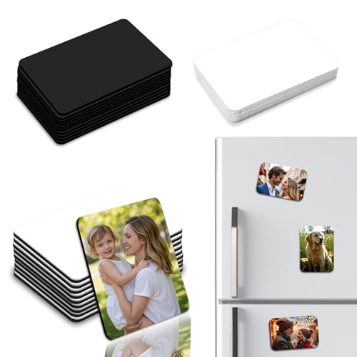EAPIKON 10stk Sublimation Rohlinge Magnete aus Aluminium, 5x7,5cm Personalisiert Kühlschrank-Magnet Blanko Dekorative DIY, Sublimations Magnetisch Aufkleber für Küche Büro Zuhause Dekoration von EAPIKON