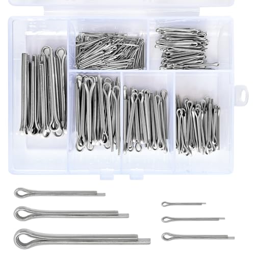 275 Stück Edelstahl Splinte Sortiment, Federstecker Set, Karosserie Clips, Federsplinte Clips Sicherungssplinte M1 M1.5 M2 M2.5 M3 M4 Assortment Kit für Autos Wohnmobile Gartengeräte 275 Stück Edelstahl Splinte Sortiment, Federstecker Set, Karosserie Clips, Federsplinte Clips Sicherungssplinte M1 M1.5 M2 M2.5 M3 M4 Assortment Kit für Autos Wohnmobile Gartengeräte von EAPMGQR