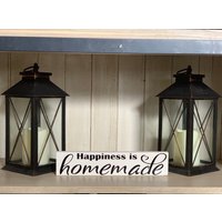 Happiness Is Homemade Holzschild Rustikales Wohndekor von EASCustomDesignsLLC