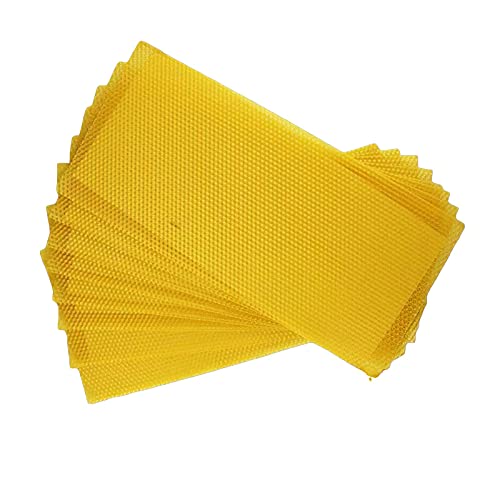 EASONGEE 100 % reines Bienenwachs-Blatt für die Kerzenherstellung, 10 Stück, 90 mm x 130 mm, natürliche Wachs-Blätter, einfache DIY-Kerzen-Herstellung für Erwachsene und Kinder von EASONGEE