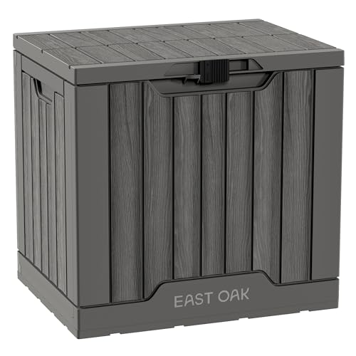 EAST OAK Outdoor Storage Box, 31 Gallon Deck Box Indoor and Outdoor Use, Deep Gray EAST OAK Outdoor Storage Box, 31 Gallon Deck Box Indoor and Outdoor Use, Deep Gray von EAST OAK