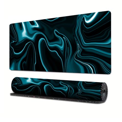 Abstraktes Gaming-Mauspad, Größe XL (30 x 80 cm), erweitertes großes Mauspad, Schreibtischunterlage, genähte Kanten, rutschfeste Gummiunterseite, Tastaturunterlage (80 x 30 cm) von EASTARAL