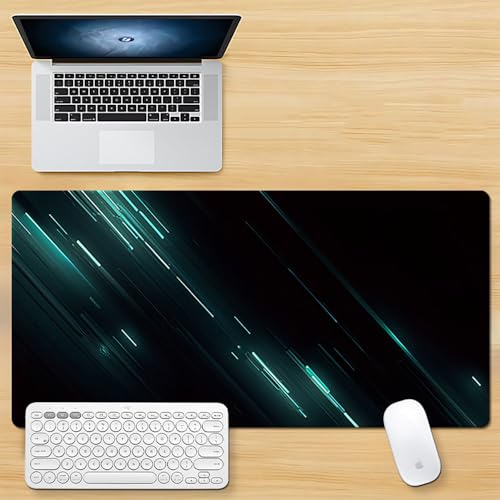 Craft,Gaming Mauspad XL (30 x 80 cm), Geometrie erweitertes großes Mauspad, Schreibtischunterlage, genähte Kanten, rutschfeste Gummiunterseite, Tastaturunterlage (80 x 30 cm) von EASTARAL