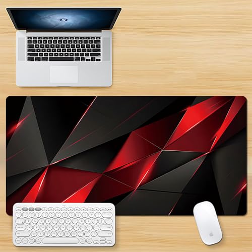 Craft,Gaming Mauspad XL (30 x 80 cm), Geometrie erweitertes großes Mauspad, Schreibtischunterlage, genähte Kanten, rutschfeste Gummiunterseite, Tastaturunterlage (80 x 30 cm) von EASTARAL