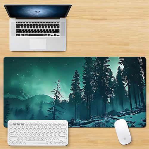 Craft,Gaming Mauspad XL (30 x 80 cm), Geometrie erweitertes großes Mauspad, Schreibtischunterlage, genähte Kanten, rutschfeste Gummiunterseite, Tastaturunterlage (80 x 30 cm) von EASTARAL