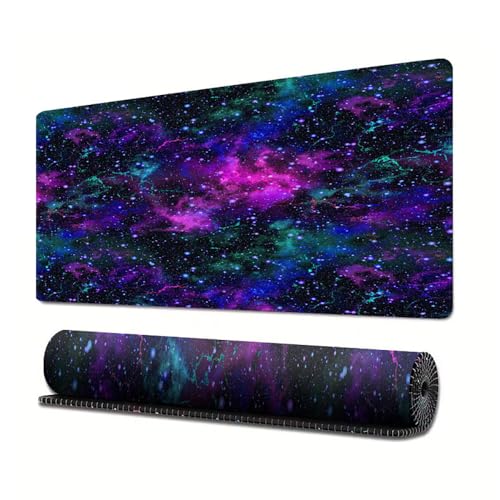Craft,Gaming-Mauspad XL (30 x 80 cm), Universum erweitertes großes Mauspad, Schreibtischunterlage, genähte Kanten, rutschfeste Gummiunterseite, Tastaturunterlage (80 x 30 cm) von EASTARAL