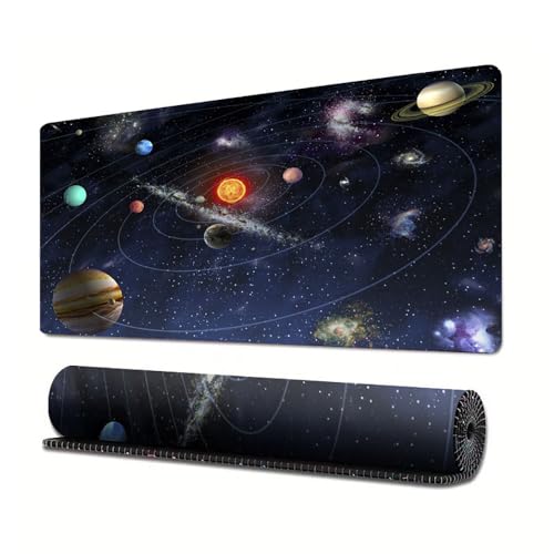 Craft,Gaming-Mauspad XL (30 x 80 cm), Universum erweitertes großes Mauspad, Schreibtischunterlage, genähte Kanten, rutschfeste Gummiunterseite, Tastaturunterlage (80 x 30 cm) von EASTARAL