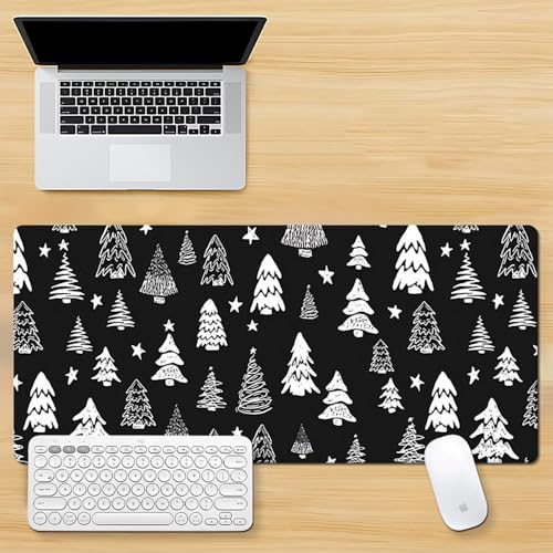 Craft,Gaming Mauspad XL (30 x 80 cm), Weihnachtsmann, erweitertes großes Mauspad, Schreibtischunterlage, genähte Kanten, rutschfeste Gummiunterseite, Tastatur-Pad (80 x 30 cm) von EASTARAL