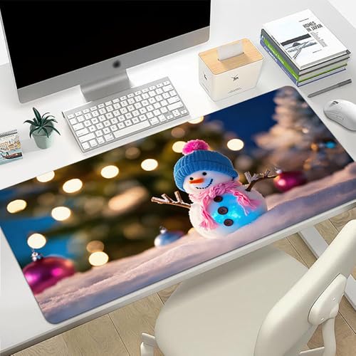Craft,Gaming Mauspad XL (30 x 80 cm), Weihnachtsmann, erweitertes großes Mauspad, Schreibtischunterlage, genähte Kanten, rutschfeste Gummiunterseite, Tastatur-Pad (80 x 30 cm) von EASTARAL